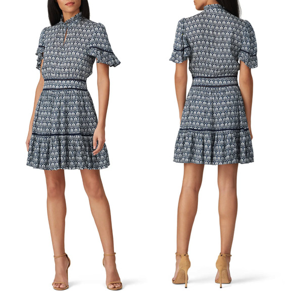 Scotch & Soda Ladder Lace Printed Dress - Size M - Picture 1 of 8